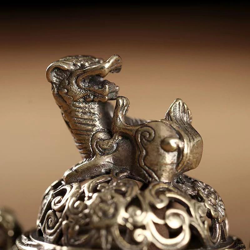 Кирин Фэн-шуй Подставка для благовоний Украшение Статуэтка из чистой меди Богатство Латунный декор Китайский Пи Украшение