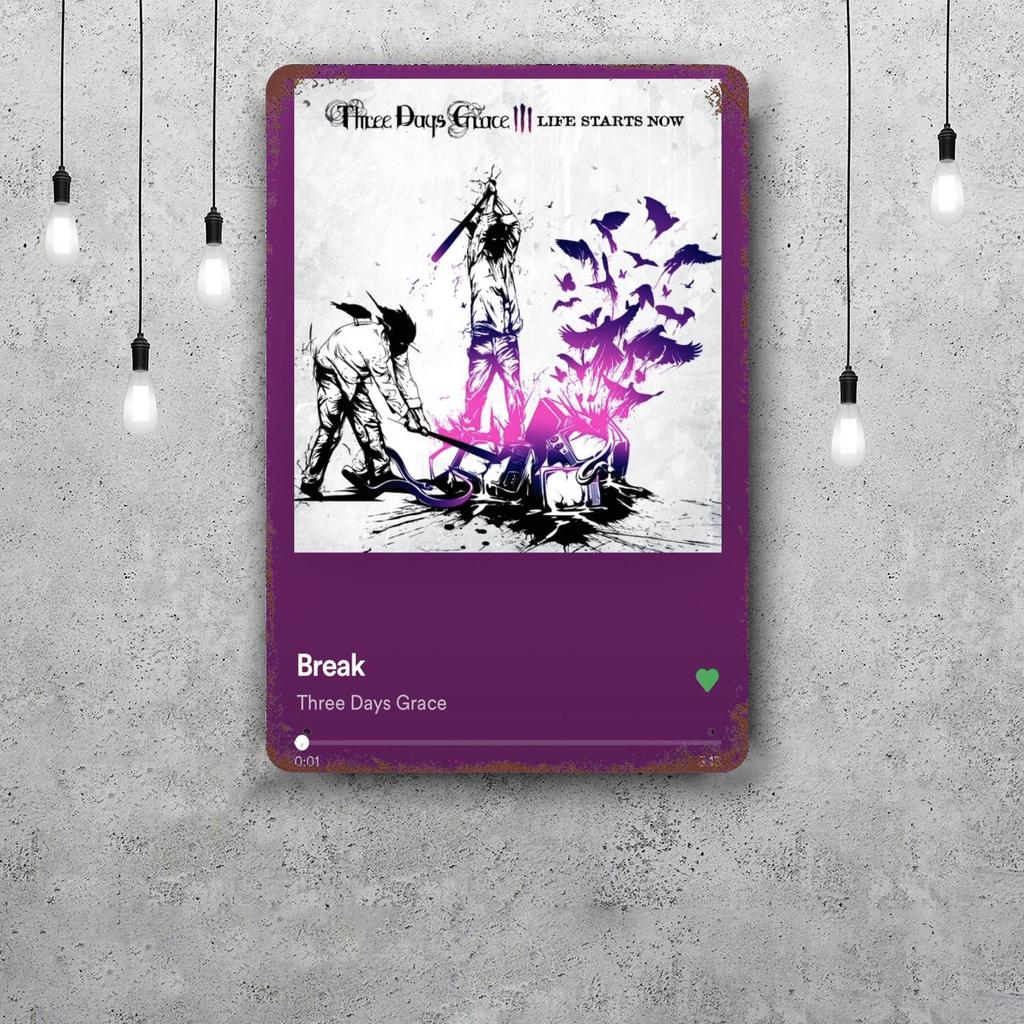 Декоративный плакат группы three days grace Винтажная жестяная табличка Металлическая табличка Декоративная табличка для паба Бара Мужской комнаты Клуба Настенное украшение
