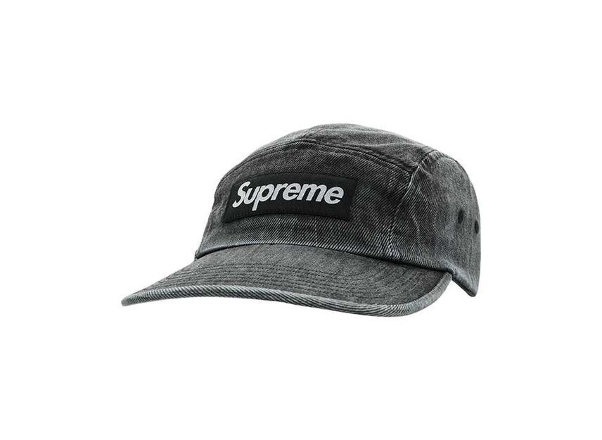 Supreme Джинсовая кепка-карго с покрытием Черная