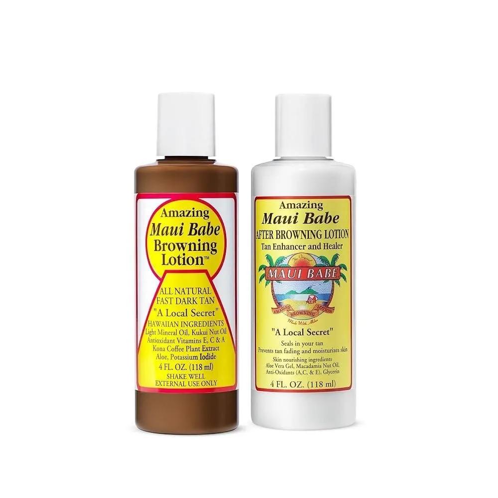 Maui Babe Tanning Set - Original Browning Lotion (113.4g (4oz)) and After Browning Lotion (118.3ml (4oz)) - Natural Hawaiian