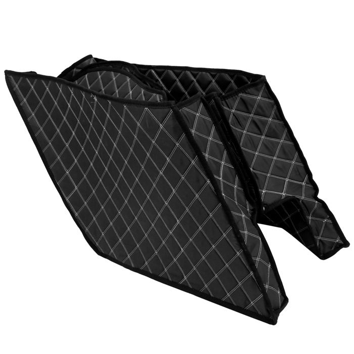 Doublure sacoche allongée - Harley-Davidson Touring 2014-25 - Noir/blanc - Anti-bruit/vibrations - Trous fixation