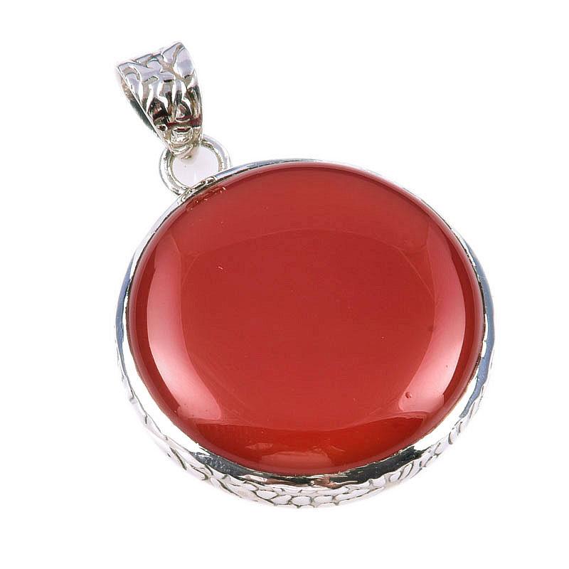 Подвеска из натурального камня сердолик, ручная работа, из стерлингового серебра 925 пробы, 1,50 дюйма, a8G14