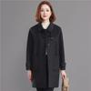 FENGXUN Women's 100% Wool Double-Faced British Style Toggle Coat