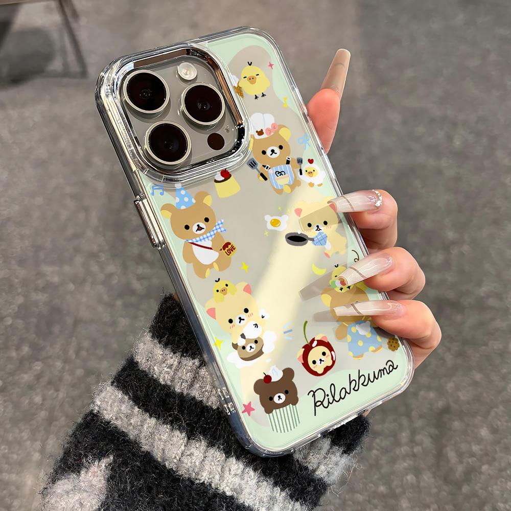 Милый мультяшный медведь R-Rilakkuma Чехол для телефона Google Pixel 10 9 8 7 8A 9A XL Pro 4G 5G Прозрачный Мягкий Силикон ТПУ Задняя крышка