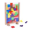 HSRG 3D Tetris Creative Russian Desktop Game Building Blocks Board Tangram Math Kids Educational Toy, Helps Intelligence Development