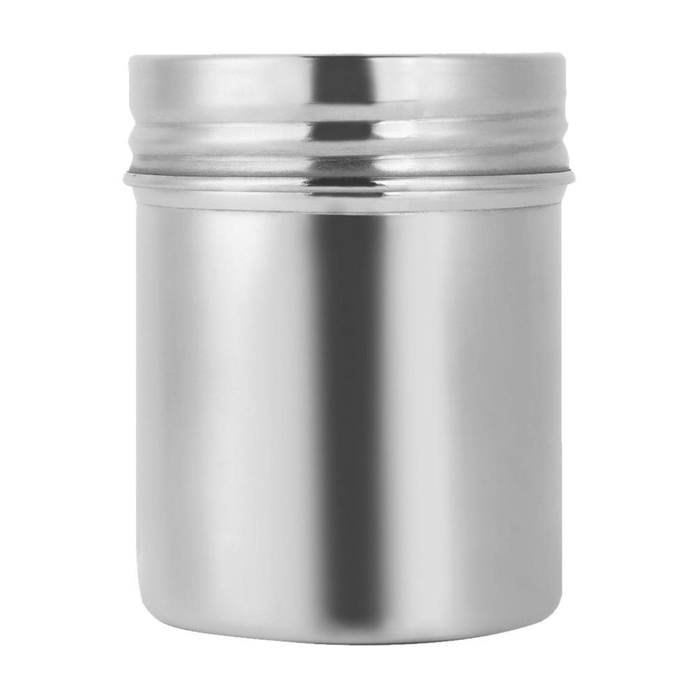 Round Shape Airtight Food Container 304 Stainless Steel Coffee Beans Container  Outdoor Use
