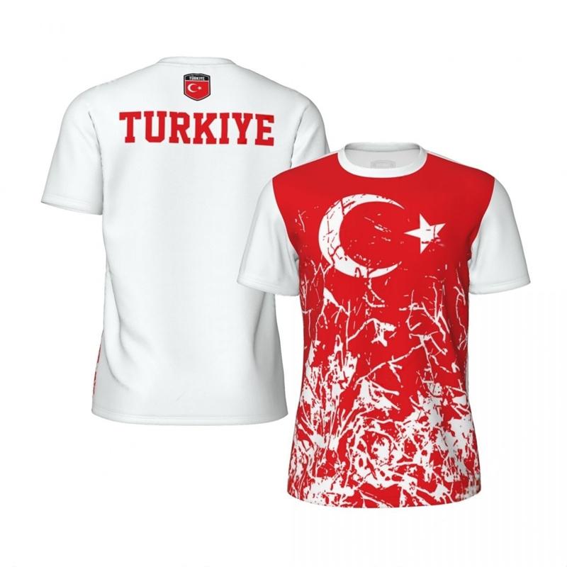 Модная футболка с флагом Турции, повседневная летняя мужская спортивная футболка с коротким рукавом и 3D-принтом, свободные уличные быстросохнущие футболки, топы