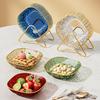 Light Luxury Transparent Bone Spitting Saucer Dining Table Living Room Bone Spitting Saucer Candy Coffee Table Fruit Plate Garbage Plate Storage