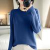 Women's Long Sleeved Knitted Sweater Round Neck Loose Thin Top