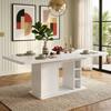 Extendable Dining Table 140/180 * 80 cm, Suitable for 6-8 People, With Storage Space, Thickened Tabletop, Scandinavian Style, White