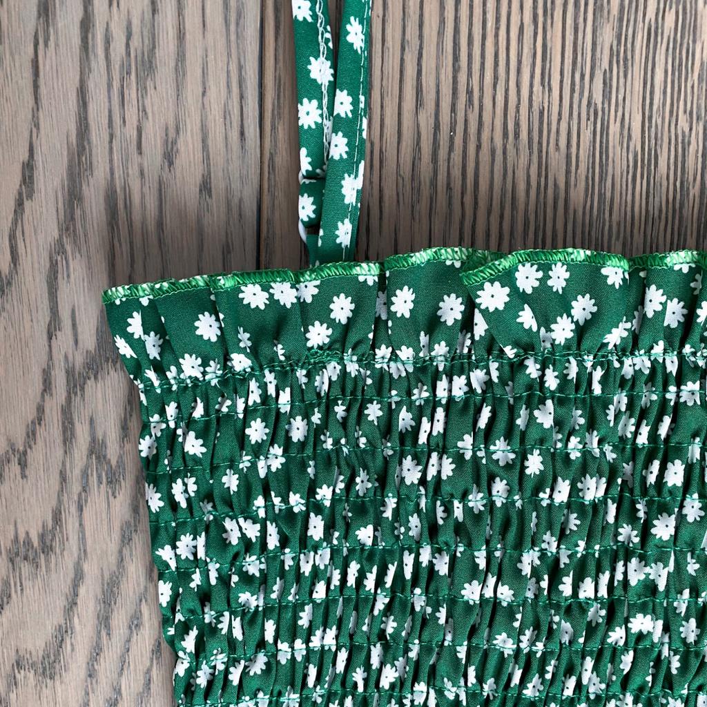 Женский сарафан в горошек, длина мини