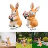 Садовая статуя кролика, креативная скульптура животного для газона, подарка на день рождения в кафе