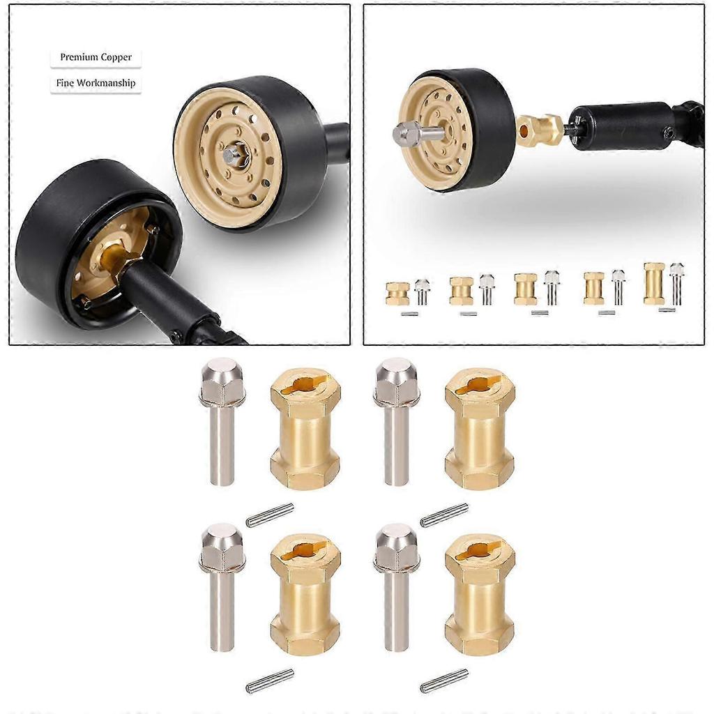 4Pcs 12mm Wheel Hex Hub Adapter Upgrade Parts Replaces Parts Accessories for Axial SCX10 for HSP Trunk DIY Accessories Spare Parts