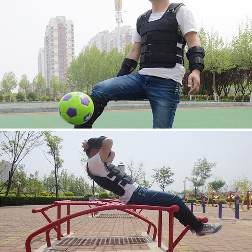 Регулируемый утяжеленный жилет Вес Куртка Оксфорд Упражнения Вес Загрузочная ткань Силовые тренировки 50 кг Макс. нагрузка (Пустой)