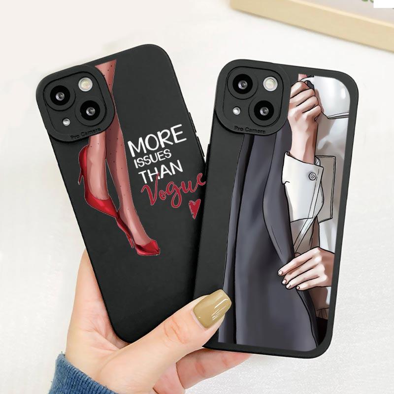 Модная Девушка Женщина Высокий Каблук Кофе Мисс Чехол Для Телефона Для iphone 12 11 14 13 15 Pro Max X XS MAX XR SE 2020 7 8 Plus Чехлы