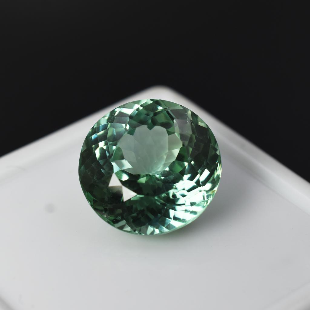 19.90 Ct Natural Bluish Green Sapphire Round Stunning Certified Loose Gemstone