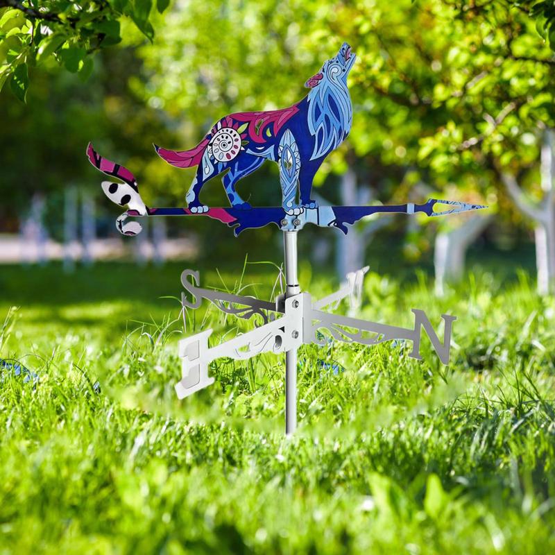 Металлический флюгер Петух Указатель направления ветра Фермерский дом Сад Флюгер Спиннер Измерительные инструменты Наружные украшения