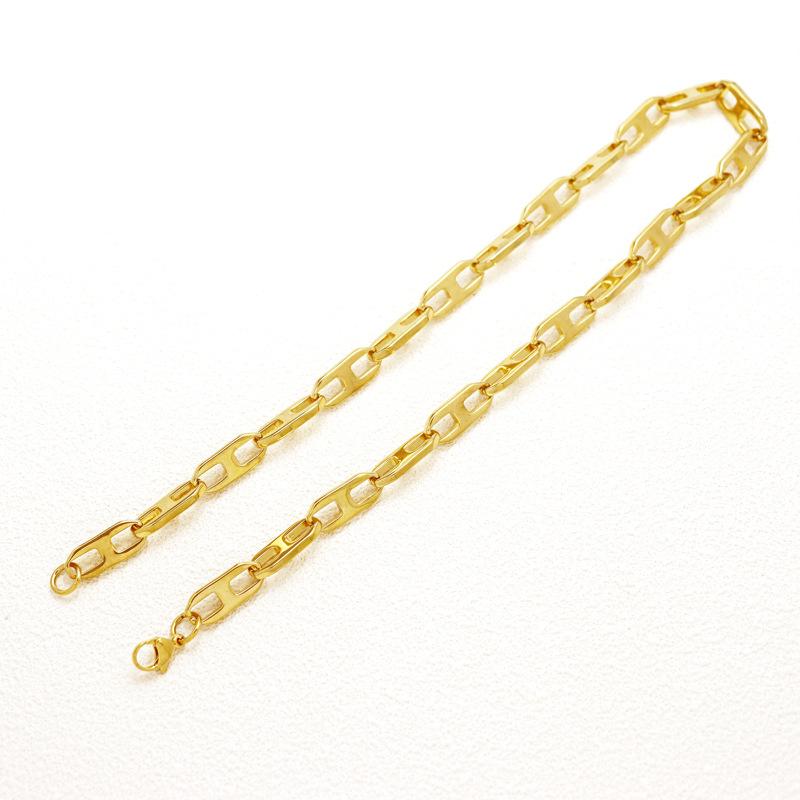 Ювелирные изделия из титановой стали, ожерелье, креативная японская цепочка со словами, универсальная цепочка с открытой ключицей, комплект с пряжкой из нержавеющей стали