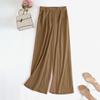 ZANZEA Spring Women Wide Leg Pants Elastic High Waist Long Trousers