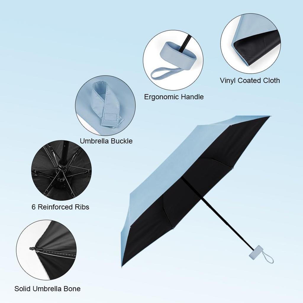 Мини складной зонт от солнца, портативные капсульные зонты от солнца с ящиком для хранения, наружные зонты от дождя для шопинга и путешествий