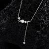 Sterling Silver Moissanite Star Necklace - Luxury Versatile Fashion Clavicle Chain