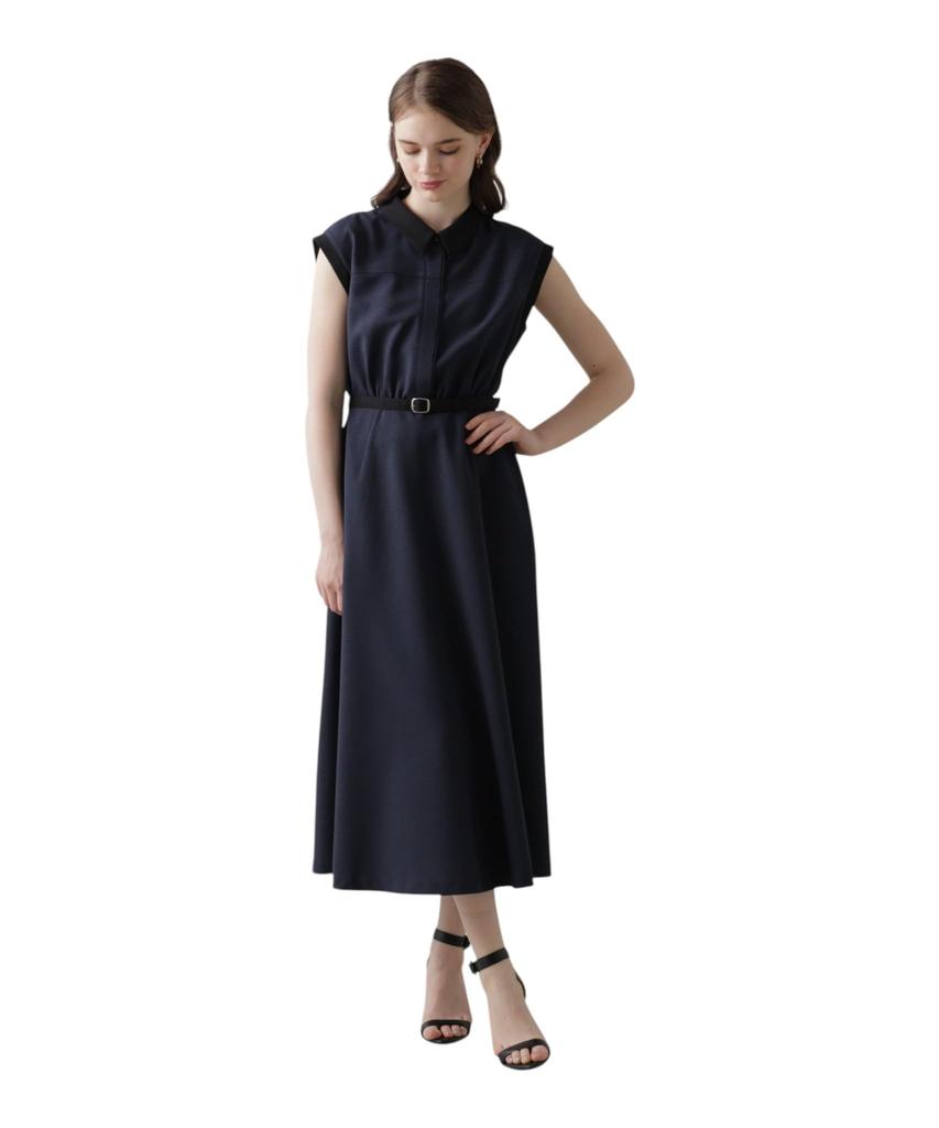 Shirt Size Size 36 [Pinky & Dianne] Dress, Bicolor, 031-6240713, Women's, 120_Navy,