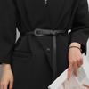 Однотонный тонкий ремень из ПУ кожи, поясной ремень, модные ремни с узлом, для джинсов, платья