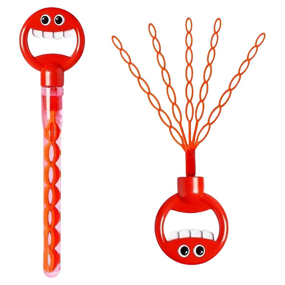 Ручной аппарат для выдувания пузырей с улыбающимся лицом на 32 отверстия для детей, летний подарок