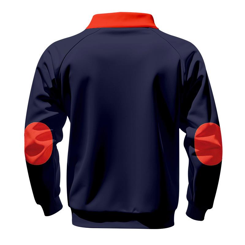 Autumn Winter Men's Hoodies Men Fashion Casual Long Sleeve Half Zippers Stand Collar Patchwork Sweatshirts Male Loose Streetwear