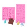 6pcs Christmas Mold Silicone Diy Christmas Tree Decoration Silicone Epoxy Resin Mold Cake Accessories Diy Baking Tools