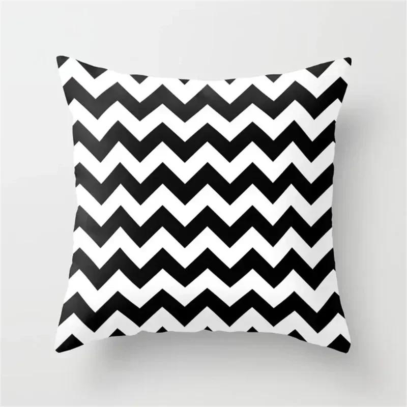 Abstract Geometric Striped Double-Sided Printed Pillow Cover Short Plush Suitable Living Rooms Bedrooms Sofa Throw Cushion Cover