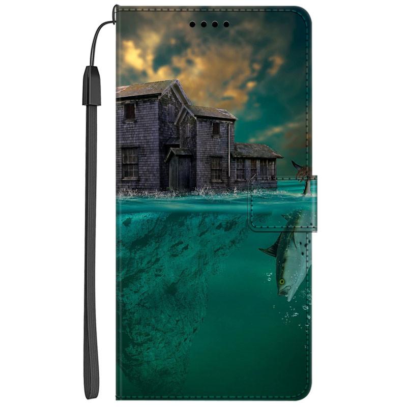 Flip Leather Case For Samsung S24 Ultra 5G Cover Book Wallet Seascape Coque for Samsung Galaxy S23 S22 S21 S20 Ultra S24Ultra