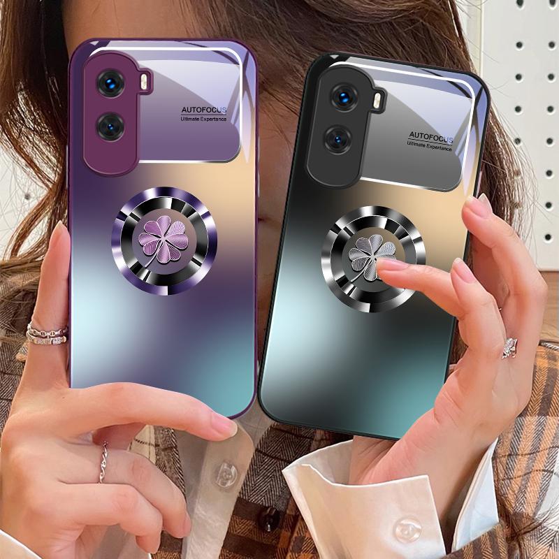 Градиентные цветы для Honor 200 90 8X 9X Pro Lite P50 P40 Nova 10 11i P60 Magic4 6 Mate 20 50 Чехол для телефона из закаленного стекла