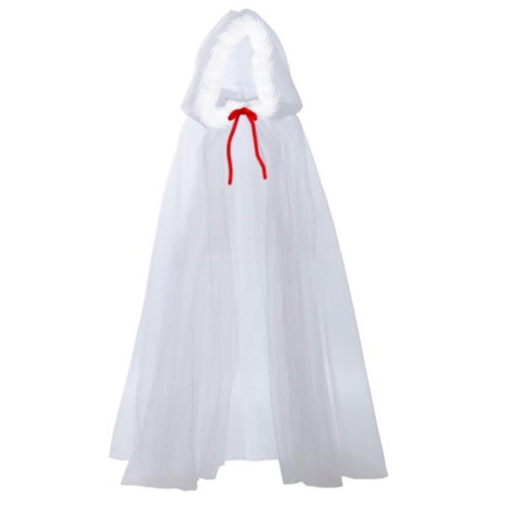 150cm/59in Red Riding Hood Polyester Cosplay Costume Cape Witch Wizard Hooded Cloak Christmas