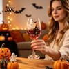 Halloween Party Supplies Wine Glass, Spooky Ghost Cat Witch Pumpkin Drinking Glass for Festive Drinkware Wines, Cocktails, Spirits, Holiday Glassware