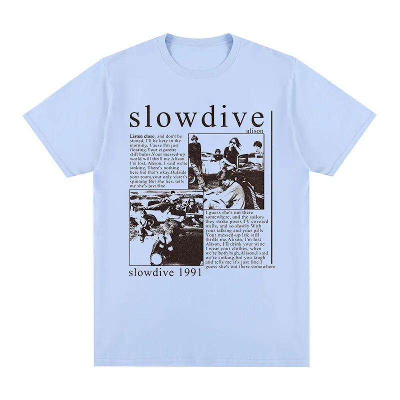 Slowdive Alison 1991 Винтажная футболка Тур 90-х Классический Хлопок Мужская Футболка Новая Футболка Женские Топы Унисекс