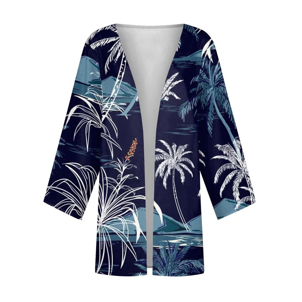 Женская повседневная модная легкая куртка средней длины с принтом, кардиган