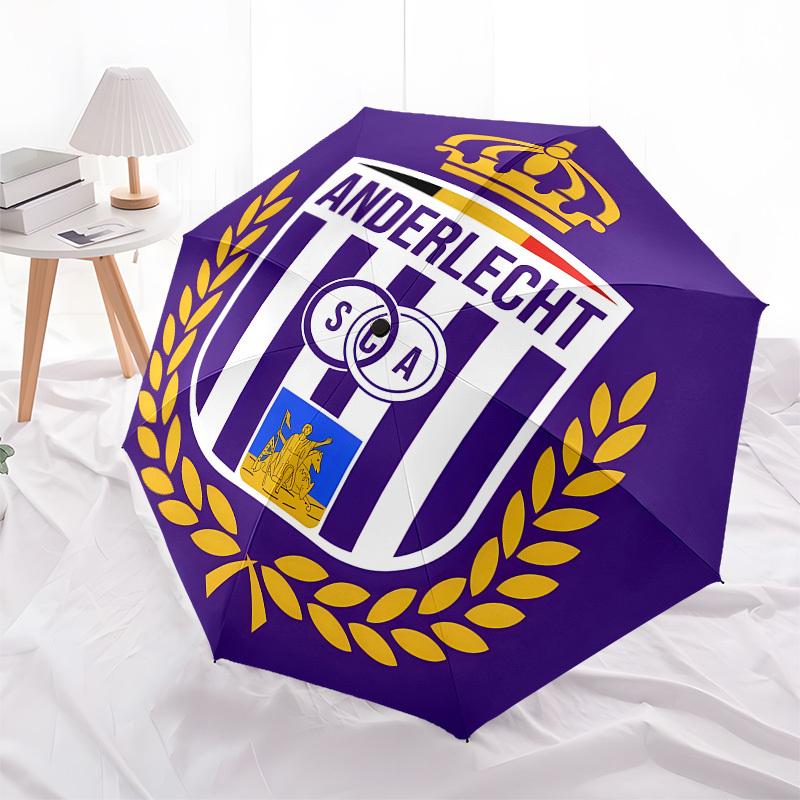 Anderlecht, Badge Automatic Opening and Closing, 8 rib Structure Portable Umbrella, Suitable for Men and Women in All Seasons Perfect Gift