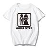 Game Over Bride Groom Bachelor Party T Shirt Funny Tshirt Mens Clothing Short Sleeve Camisetas T-shirt Fashion Streetwear