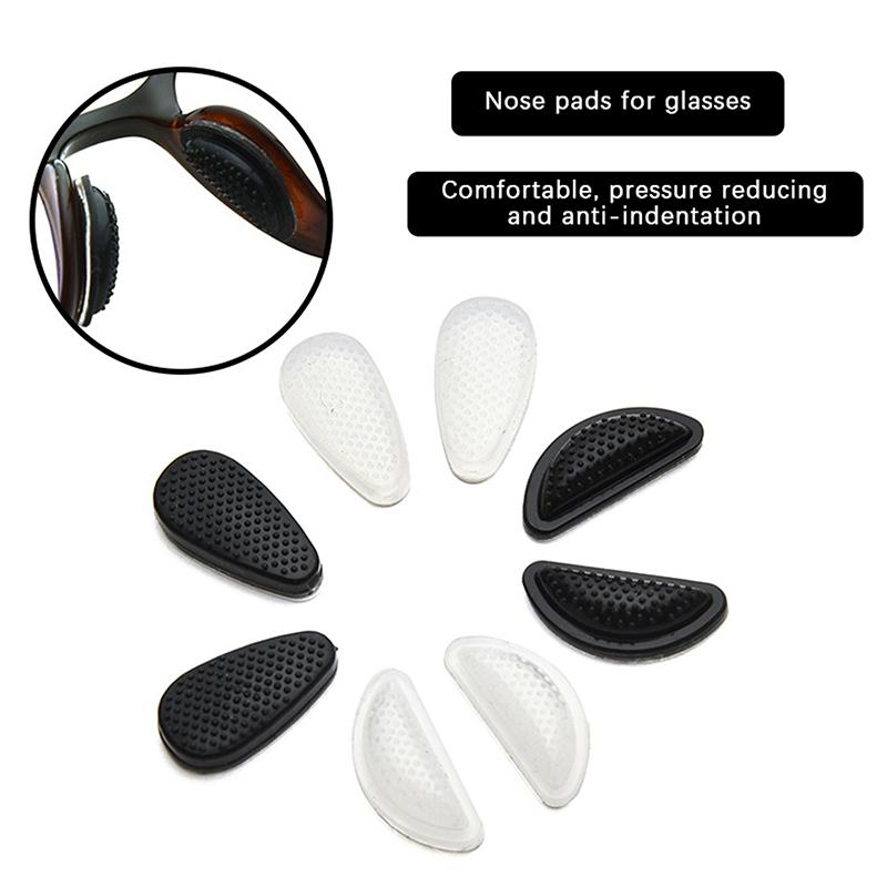 5 пар носоупоров для очков, удобные противоскользящие для носовых упоров, прозрачные силиконовые подушки безопасности для очков, мягкие носоупоры