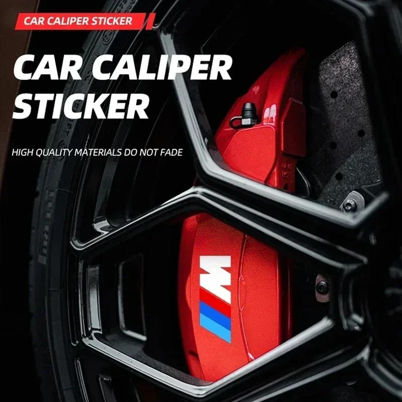 New 6PCS Car Brake Decorative Stickers Wheel Hub Styling Decals Accessories For BMW M X1 X3 X5 X6 X7 E30 E90 M3 E84 E83 F25