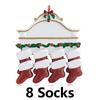 New DIY Personalised Christmas Xmas Tree Stocking Ornament Mantel Family Groups 2025 Holiday Decorations Natale Hanging Pendant