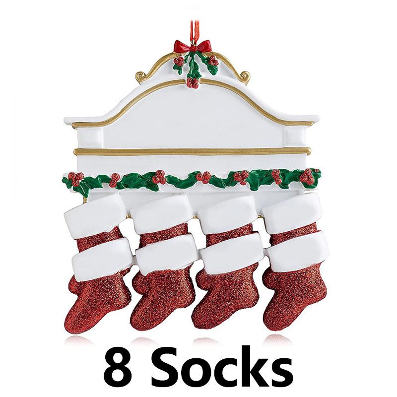 New DIY Personalised Christmas Xmas Tree Stocking Ornament Mantel Family Groups 2025 Holiday Decorations Natale Hanging Pendant