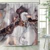 Purple Marble Shower Curtain Abstract Lavender Gold Fabric Bath Curtains Modern Ombre Watercolor Ink Art home Bathroom Decor S