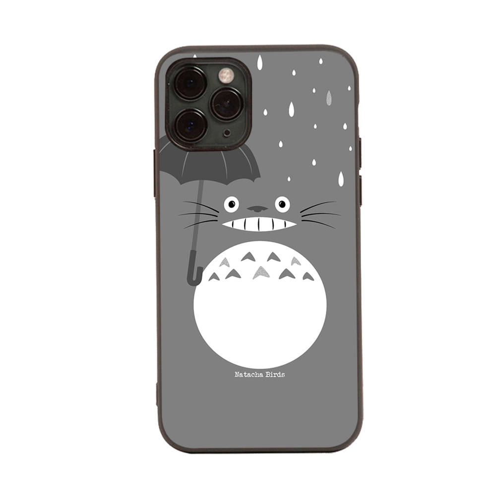 Чехол для iPhone 16 15 Plus 14 13 12 11 Pro 8 7 6S 6 SE 5S X XR XS Max Realme C30 C33 C31 9I Black Sofe Cover WI53 Totoro