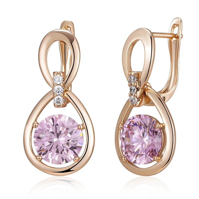 1 пара необычных сережек-капель из радужного циркония для женщин, роскошные ювелирные изделия золотого цвета, модный подарок