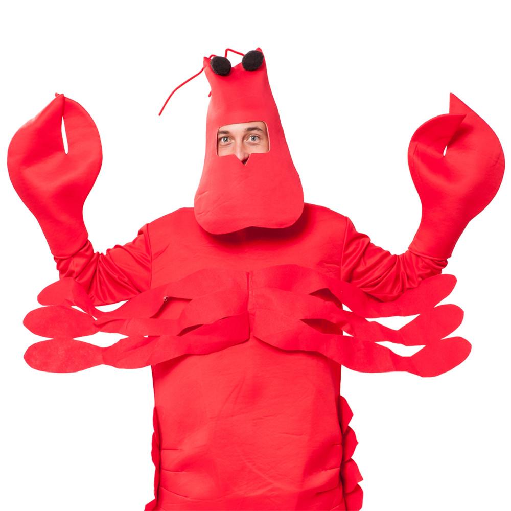 Костюм лобстера унисекс для взрослых, мужчин и женщин, нарядное платье, забавный наряд на Хэллоуин