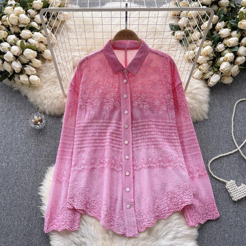 Dimanaf 2025 Весна Рубашка Женская Кружевная Блузка Короткий Рукав Модные Топы Футболки Свободные Белые Зеленые Футболки Новые