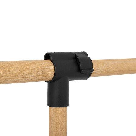 CLOTHES HANGER, single, wooden, ADJUSTABLE, on wheels