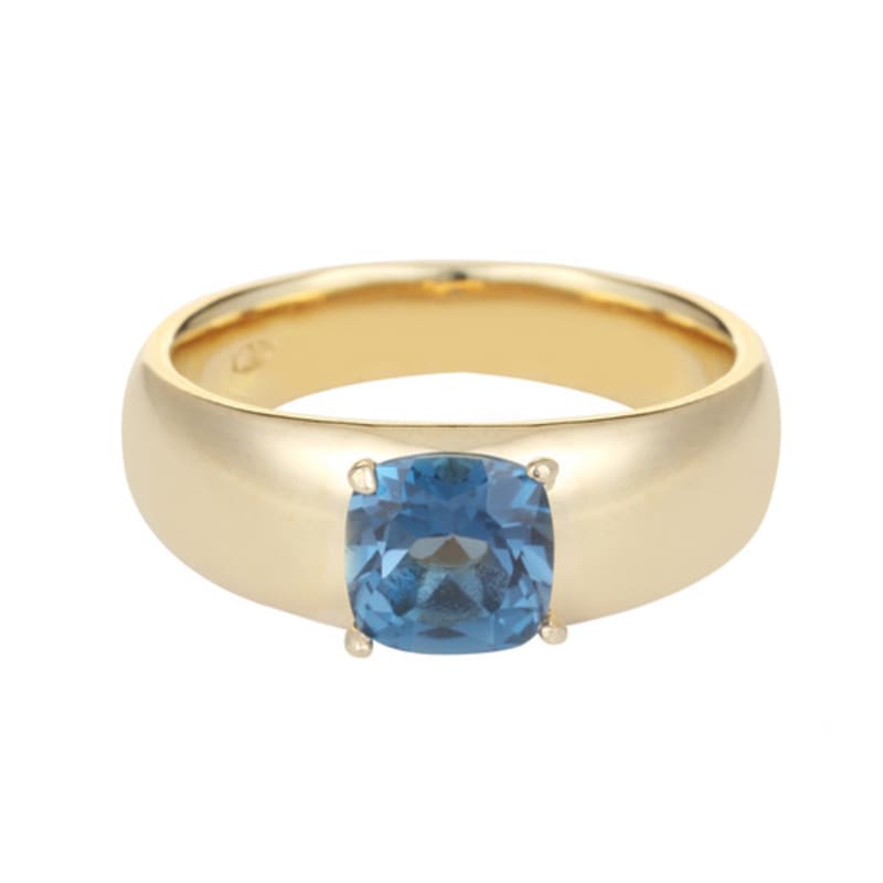 Invisible collage CONTINUE RING_GOLD LONDON BLUE TOPAZ